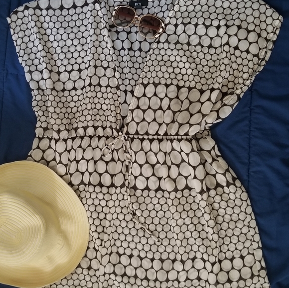 Accented waist swimsuit cover up by BCX - Picture 6 of 7